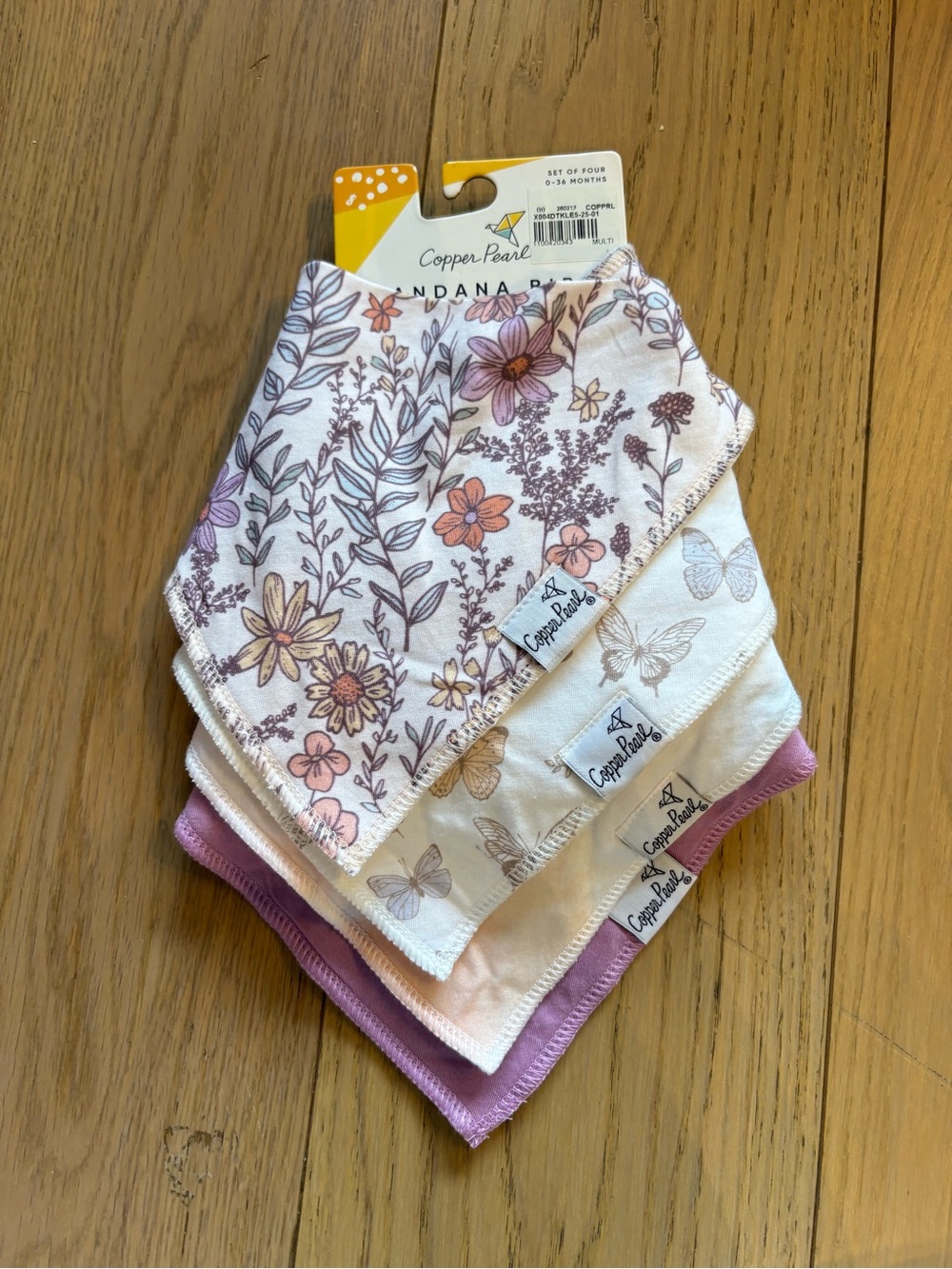 Cooper Pearl bandana shaped bibs